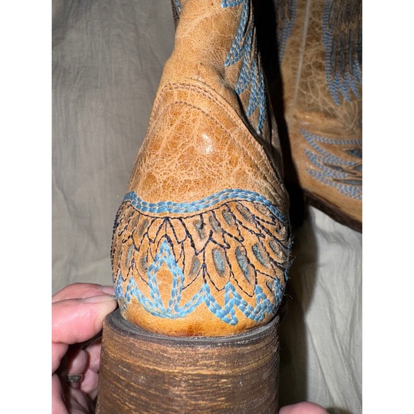 Corral Women's Heart Wings western boots snip toe distressed leather size 6 - Picture 7 of 12